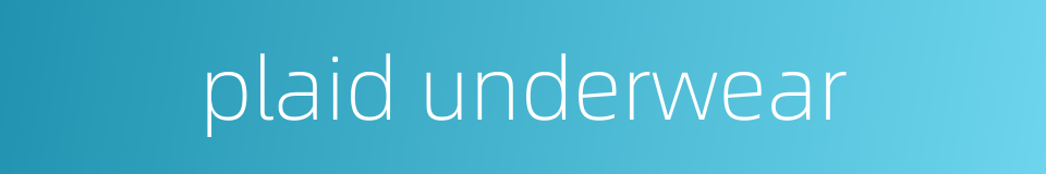 plaid underwear的同义词