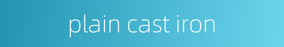 plain cast iron的同义词