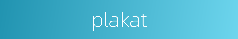 plakat的同义词