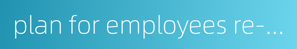 plan for employees re-settlement的同义词