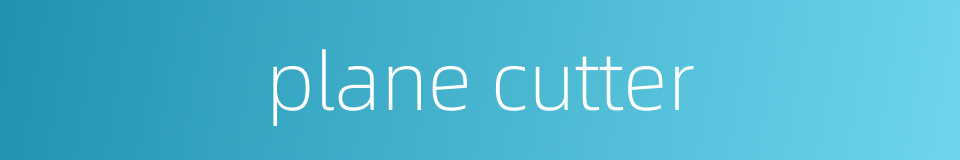 plane cutter的同义词