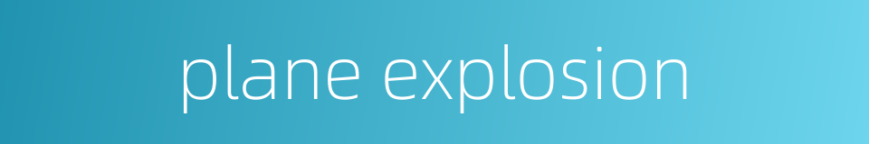 plane explosion的同义词