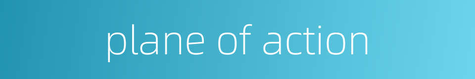 plane of action的同义词