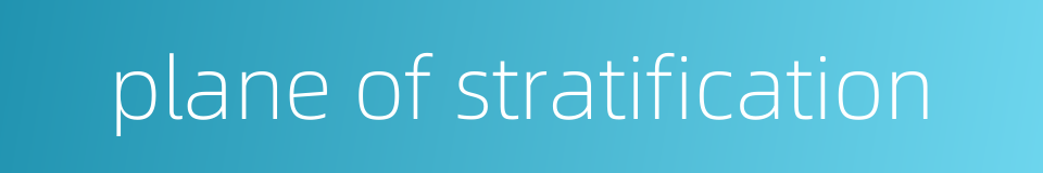 plane of stratification的同义词