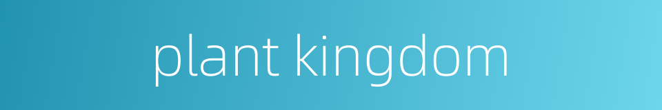 plant kingdom的同义词