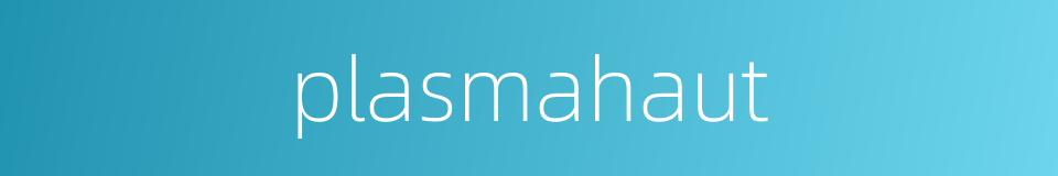 plasmahaut的同义词