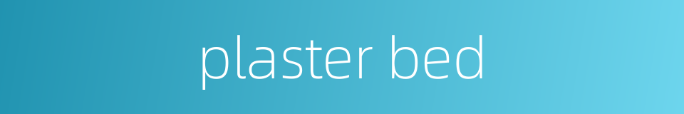 plaster bed的同义词
