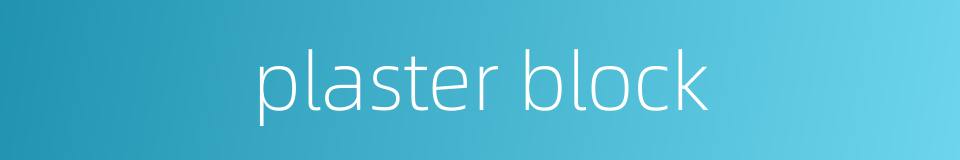plaster block的同义词
