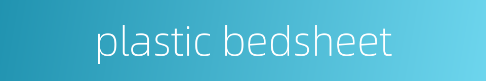 plastic bedsheet的同义词