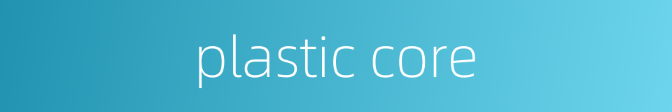 plastic core的同义词
