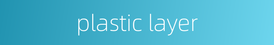 plastic layer的同义词