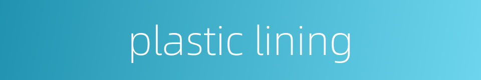 plastic lining的同义词