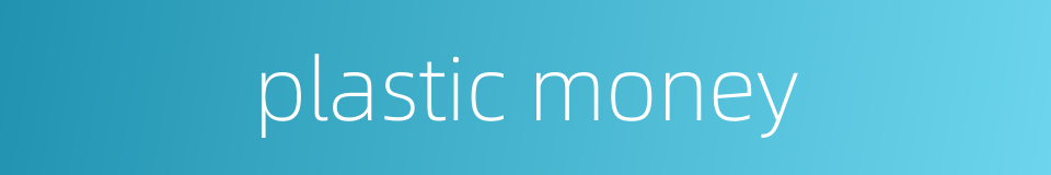 plastic money的同义词