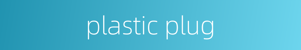 plastic plug的同义词