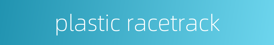 plastic racetrack的同义词