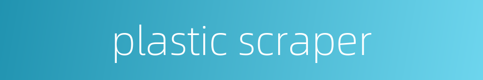 plastic scraper的同义词
