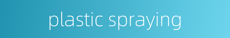 plastic spraying的同义词