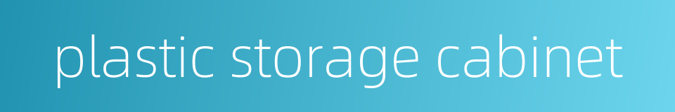 plastic storage cabinet的同义词