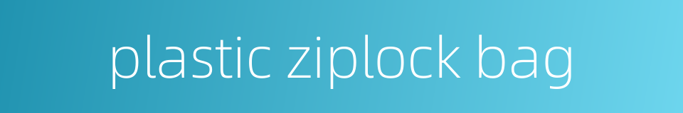 plastic ziplock bag的同义词