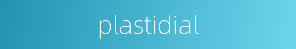 plastidial的同义词