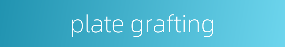 plate grafting的同义词