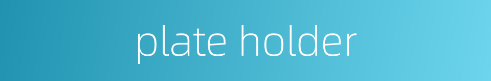 plate holder的同义词