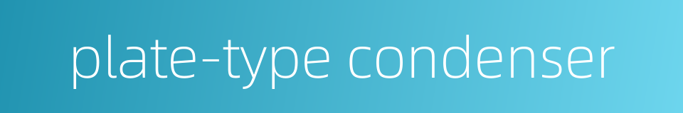 plate-type condenser的同义词