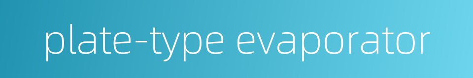 plate-type evaporator的同义词