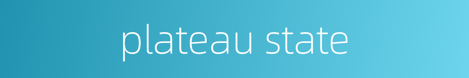 plateau state的同义词