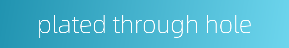 plated through hole的同义词