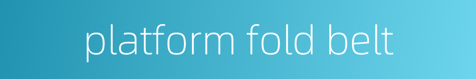 platform fold belt的同义词