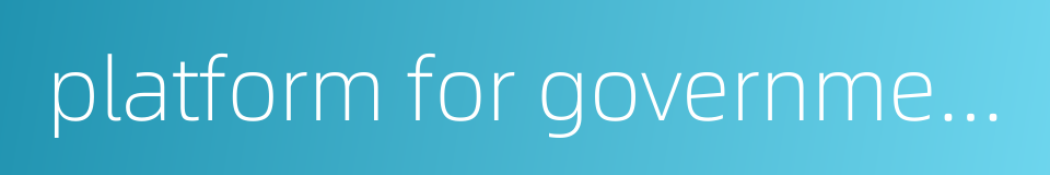 platform for government information disclosure的同义词