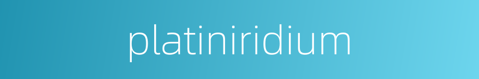 platiniridium的同义词