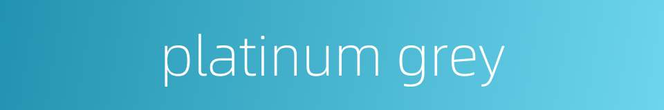 platinum grey的同义词
