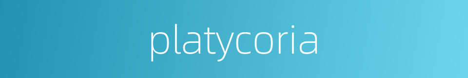 platycoria的同义词