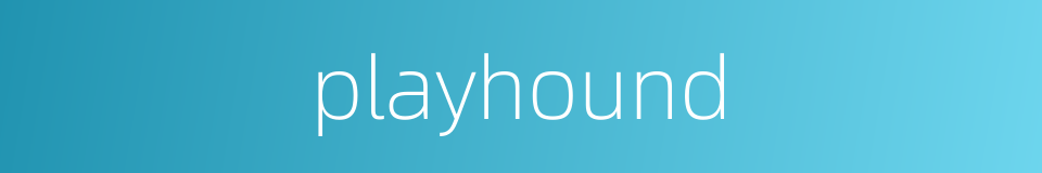 playhound的同义词