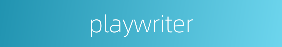 playwriter的同义词