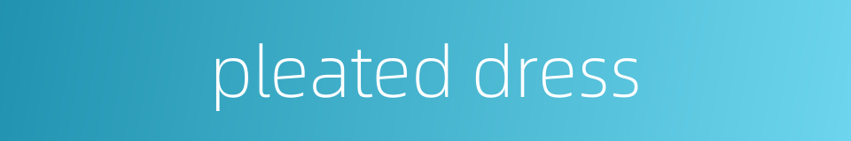 pleated dress的同义词