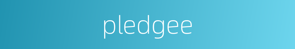 pledgee的同义词