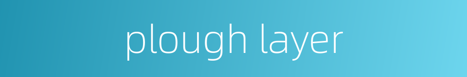 plough layer的同义词