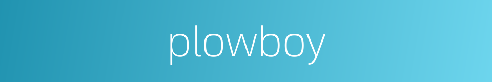 plowboy的同义词