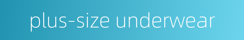 plus-size underwear的同义词