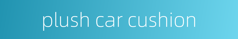 plush car cushion的同义词