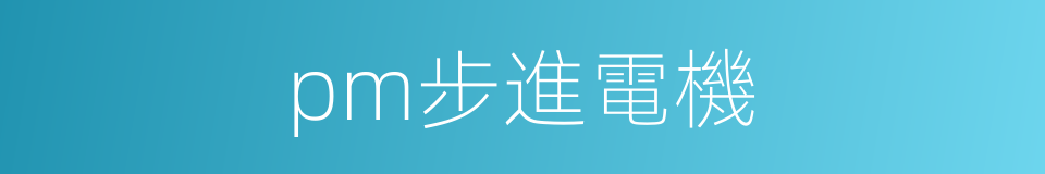 pm步進電機的同義詞