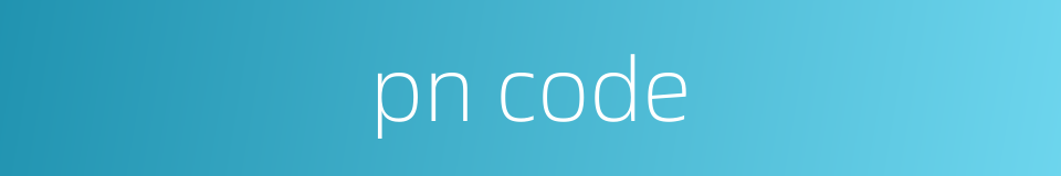 pn code的同义词