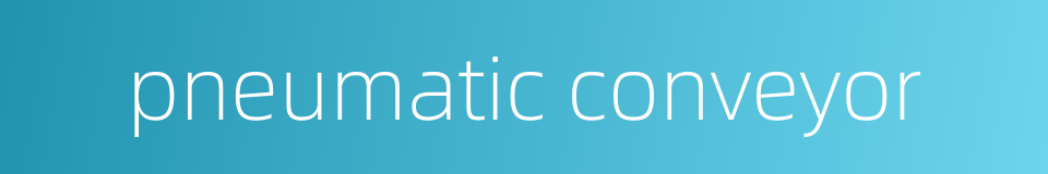pneumatic conveyor的同义词