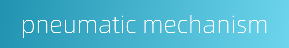 pneumatic mechanism的同义词