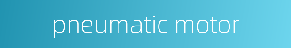 pneumatic motor的同义词
