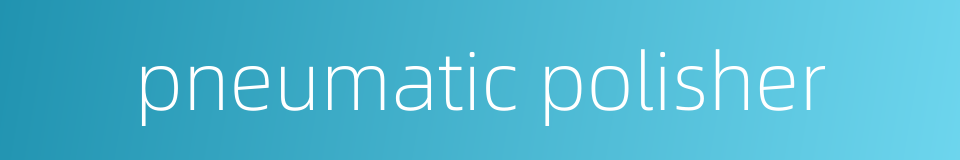pneumatic polisher的同义词