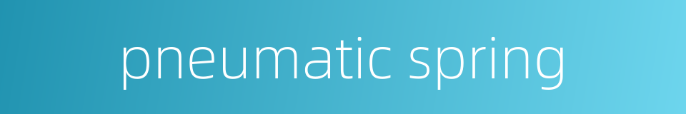 pneumatic spring的同义词